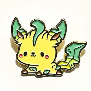 Pokemon Inspired Leafeon Cute Fan Made Enamel Pin Lapel Pin Collectible